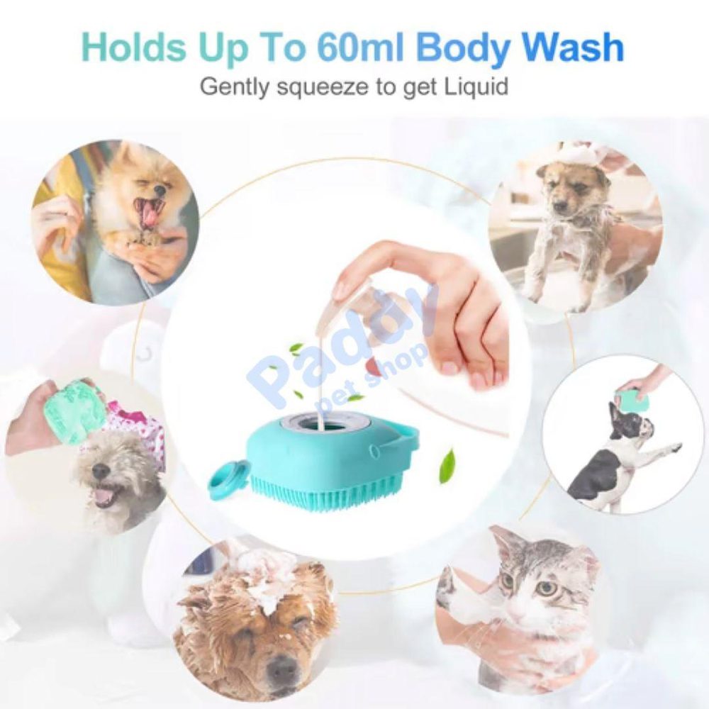 Bàn Chải Silicon Có Ô Đựng Sữa Tắm - Paddy Pet Shop