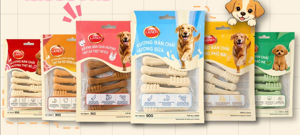 Bánh Thưởng Cho Chó INU Fonti Lapati Xương Gặm Bàn Chải 90g