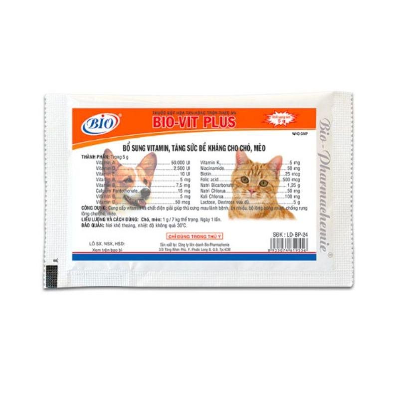 Bột Bio Vit Plus Bổ Sung Vitamin Tăng Đề Kháng Chó Mèo (Gói 5g)