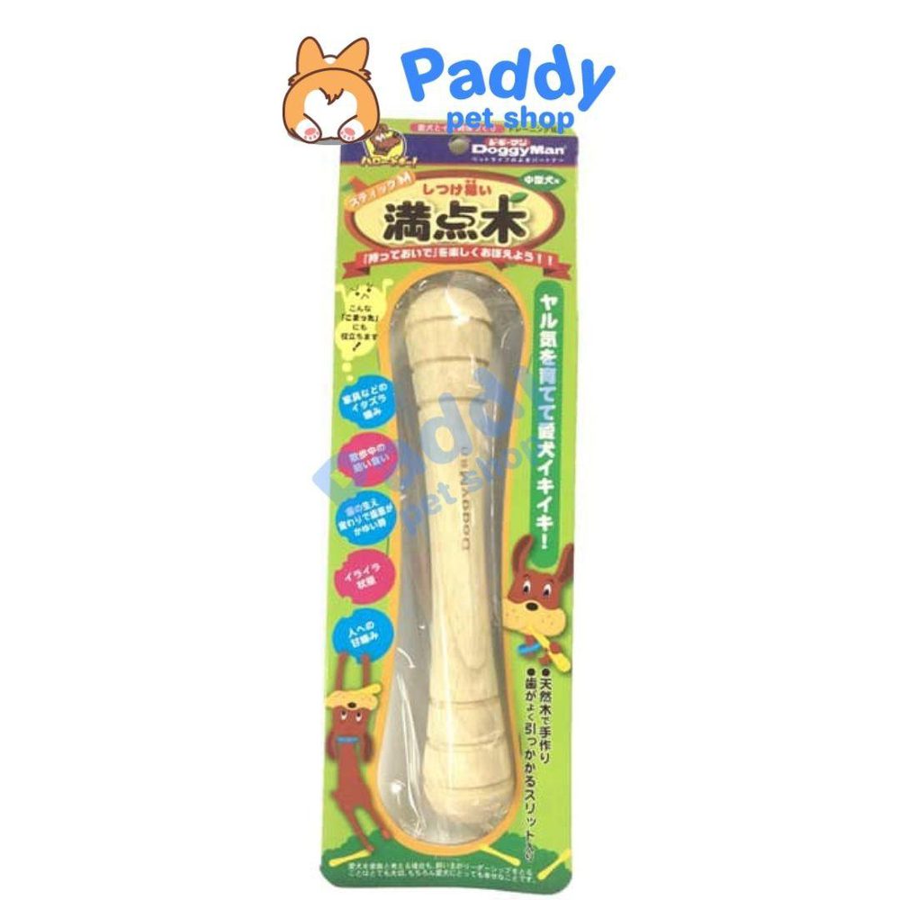 Đồ Chơi Cho Chó Xương Gỗ Đầu Tròn DoggyMan Giảm Ngứa Răng & Huấn Luyện Chó - Paddy Pet Shop