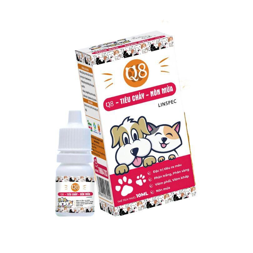 Dung Dịch Hỗ Trợ Chó Mèo Tiêu Chảy Nôn Mửa Linspec Q8 10ml