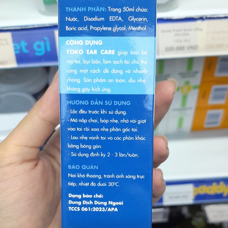 Dung Dịch Vệ Sinh Tai Chó Mèo Yoko 50ml