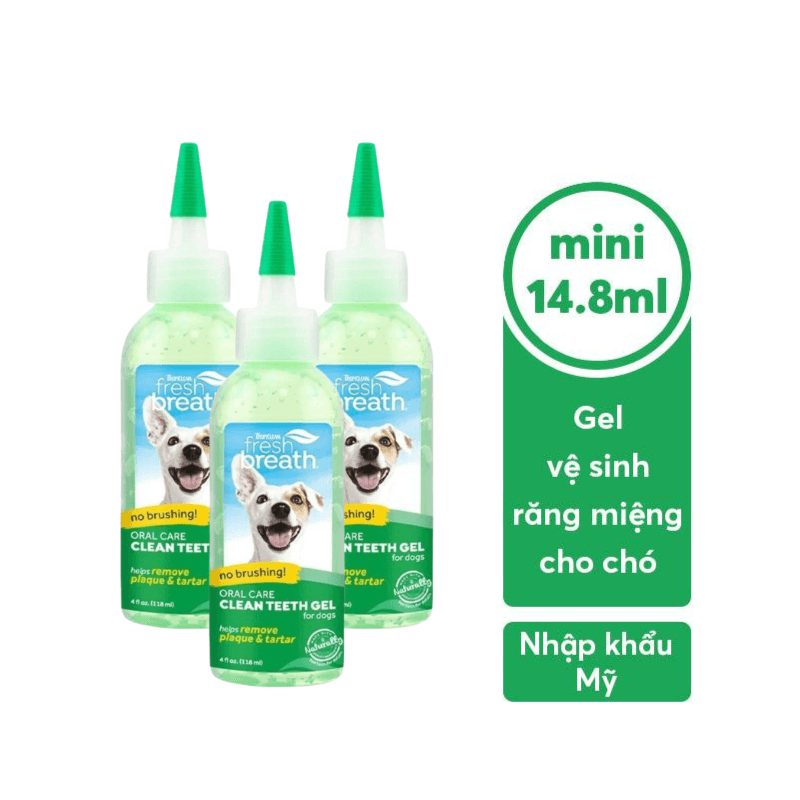 Gel Vệ Sinh Răng Miệng Cho Chó Tropiclean (Size mini 14.8ml)
