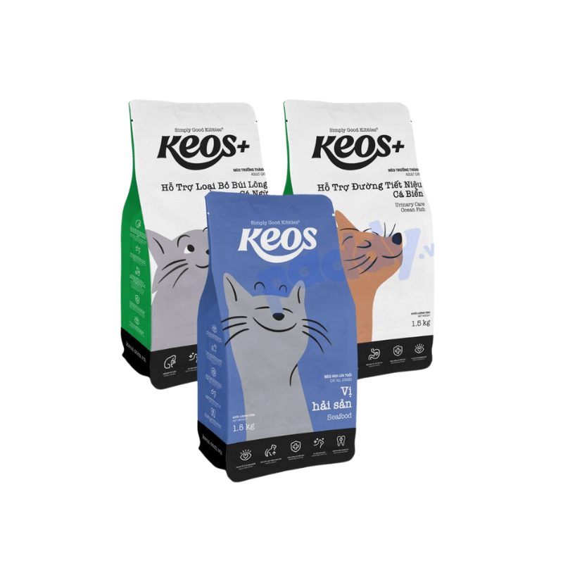 Hạt Cho Mèo Mọi Lứa Tuổi Keos