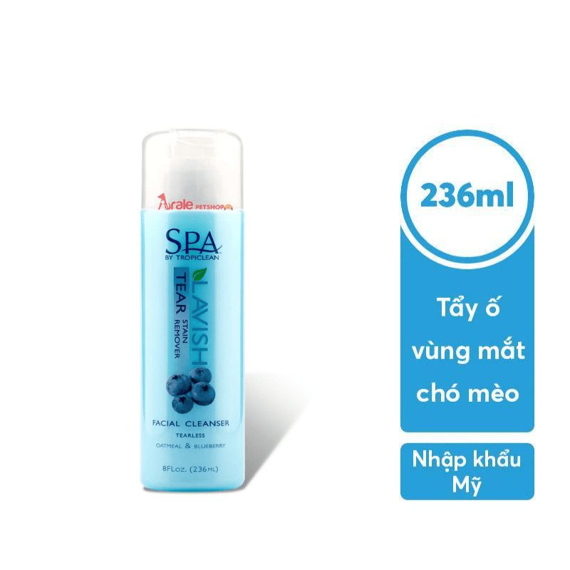 Kem Tẩy Ố Vùng Mắt Chó Mèo Tropiclean Tear Stain Remover 236ml (Mỹ)