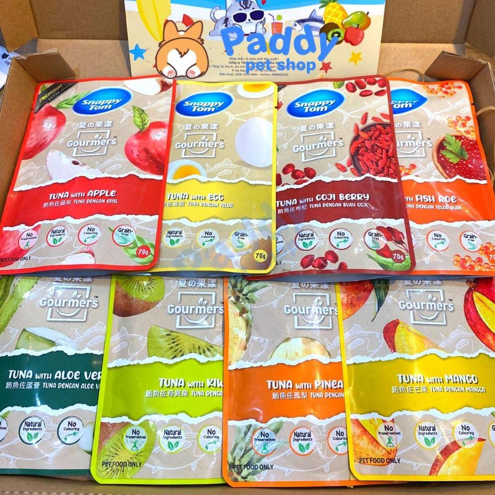 Pate Mèo Snappy Tom Cá Ngừ Mix Trái Cây 70g - Paddy Pet Shop