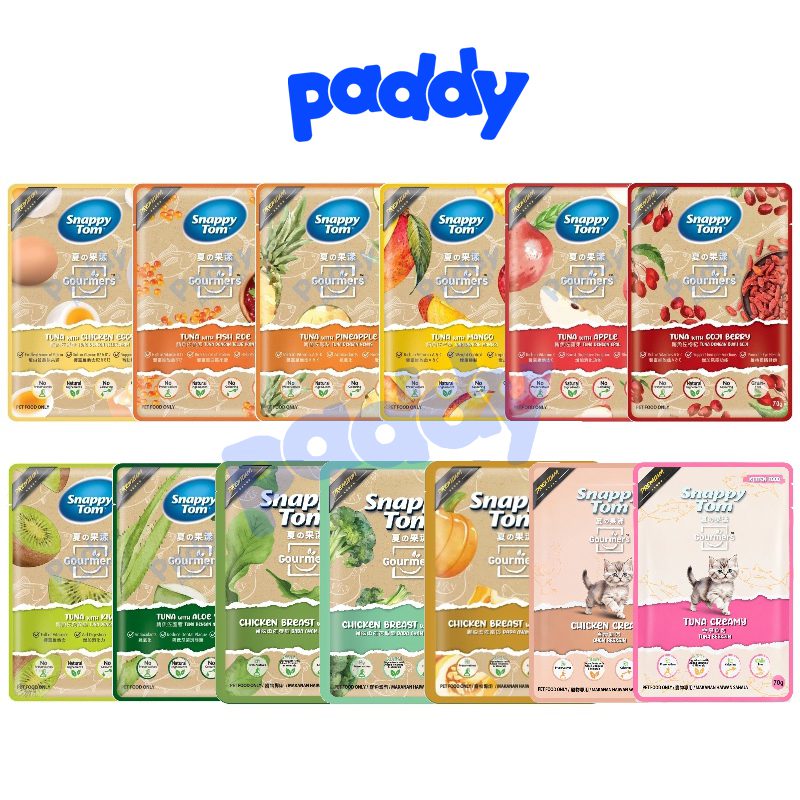 Pate Cho Mèo Snappy Tom Gourmers Cá Ngừ & Trái Cây 70g
