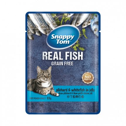 Pate Mèo Snappy Tom Real Fish Nhiều Vị 85g - Paddy Pet Shop