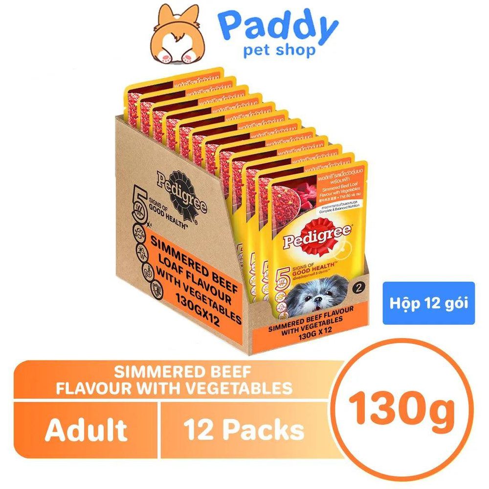 Pate Cho Chó Trưởng Thành Pedigree Adult 130g - Paddy Pet Shop