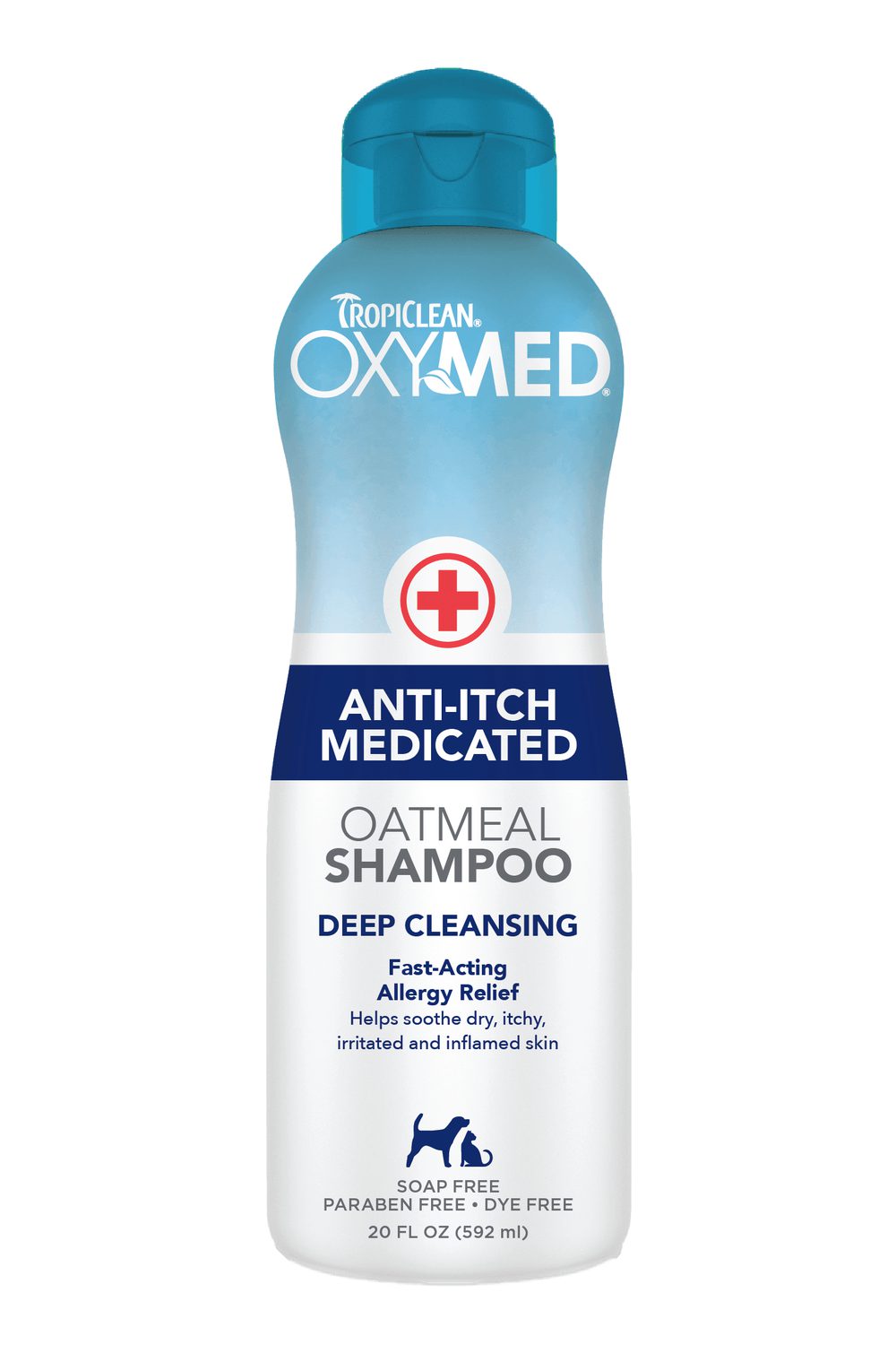 Sữa Tắm & Dầu Xả Trị Viêm Da & Cấp Ẩm Cho Chó Mèo Tropiclean Oxymed 592ml (Mỹ) - Paddy Pet Shop