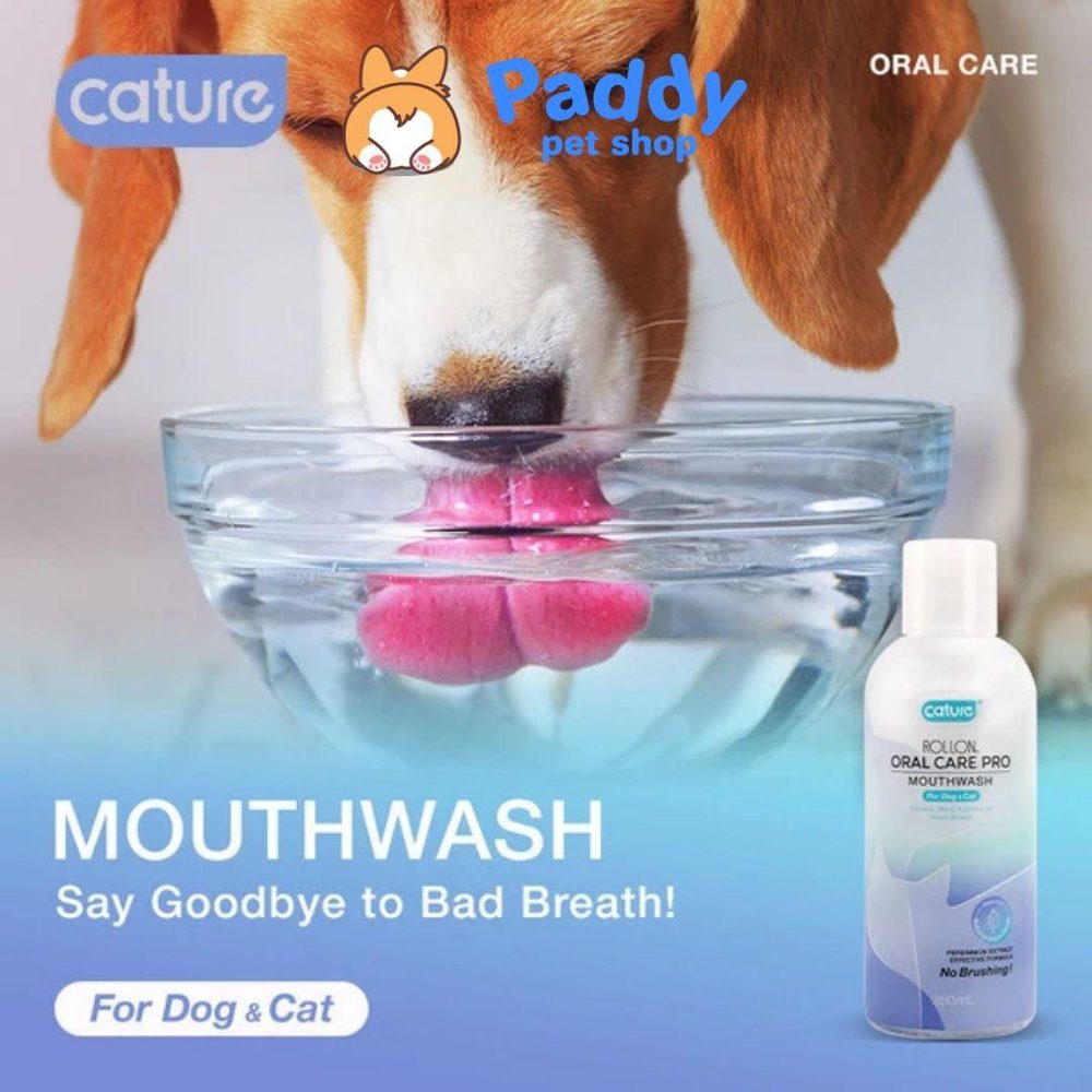 Gel Vệ Sinh Răng Miệng Chó Mèo Pha Nước Uống Cature Rollon Oral Care - Paddy Pet Shop