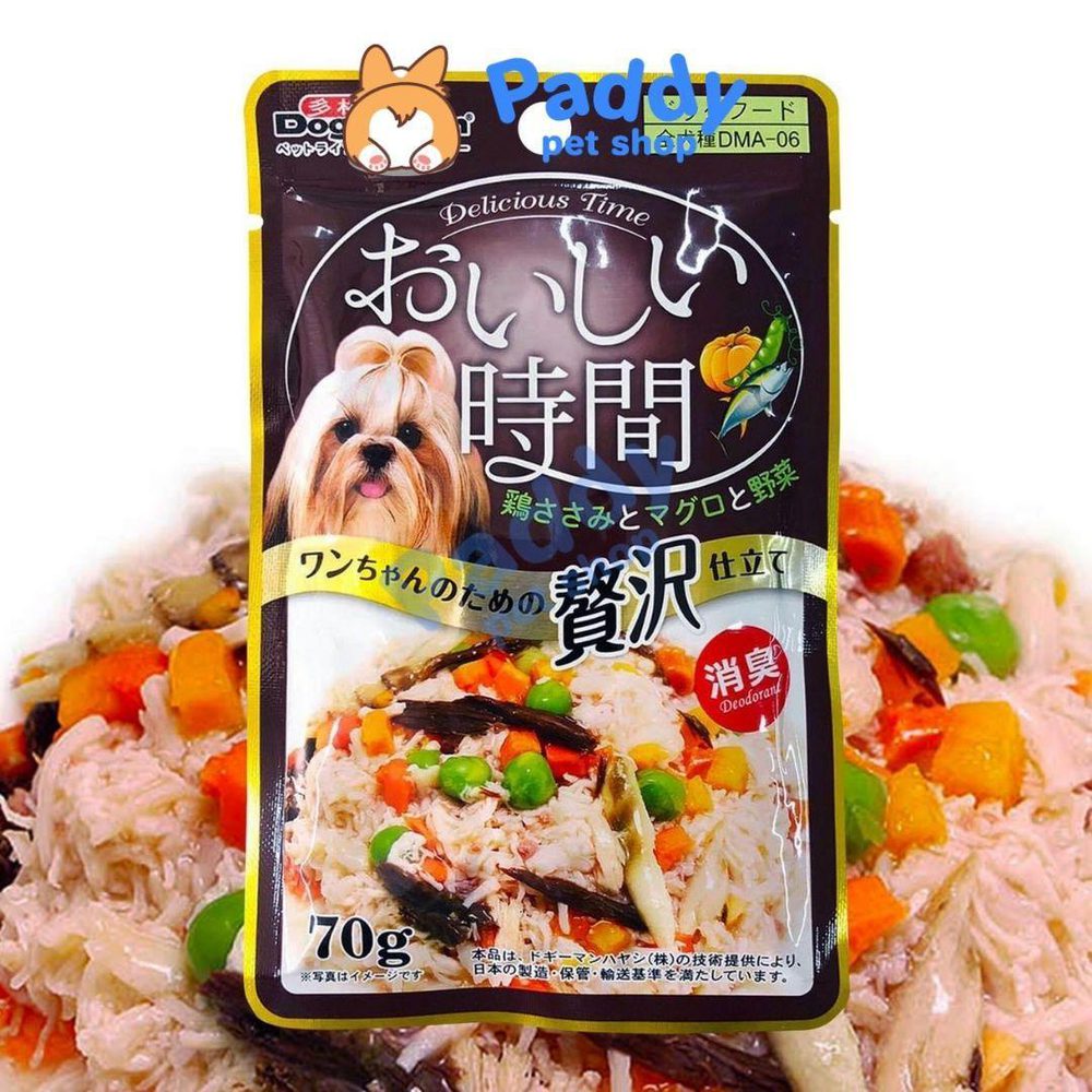Pate Cho Chó DoggyMan Thịt Gà & Rau Củ Tươi 70g - Paddy Pet Shop