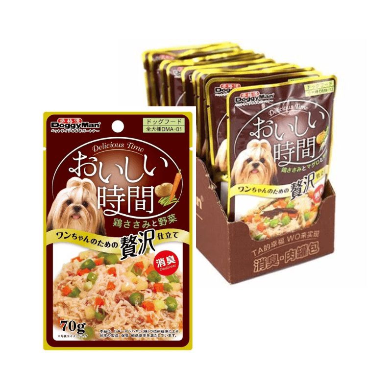 Pate Cho Chó DoggyMan Thịt Gà & Rau Củ Tươi 70g - Paddy Pet Shop