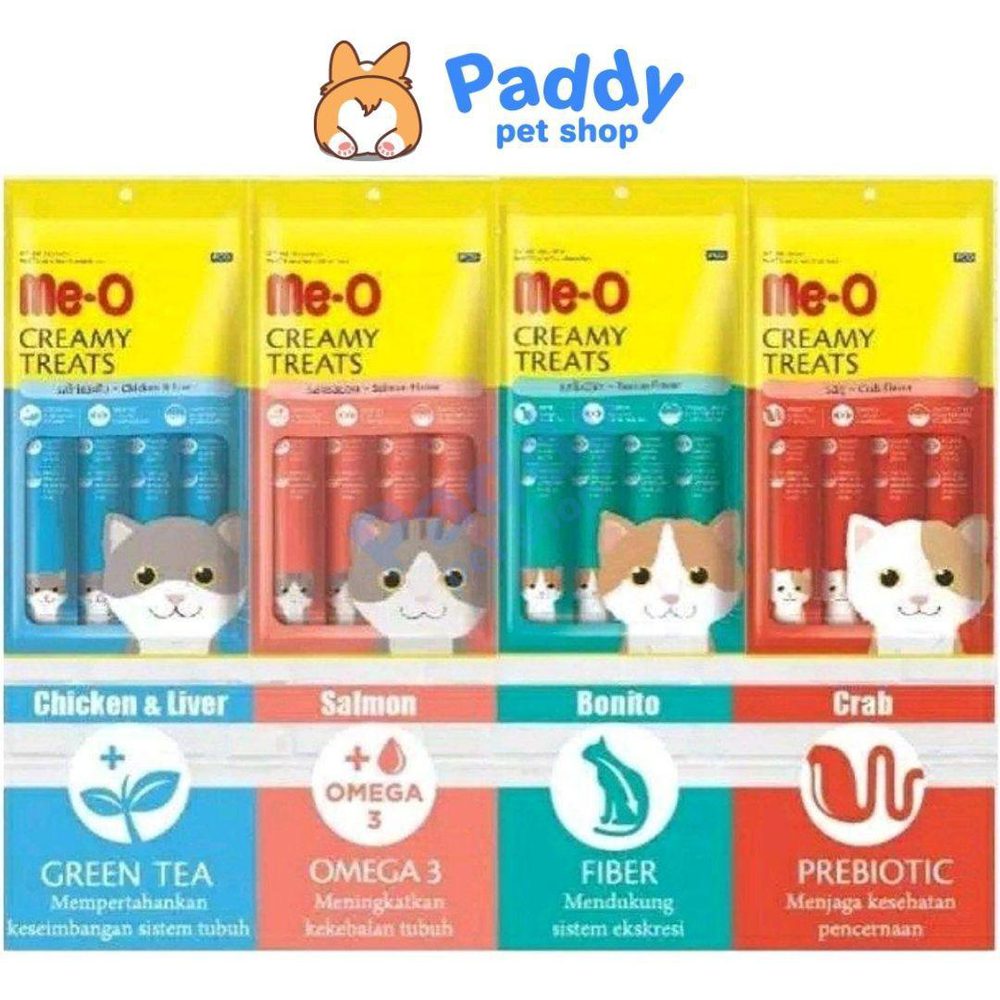 Súp Thưởng Me-O Creamy Cho Mèo Mọi Lứa Tuổi (Túi 4 tuýp) - Paddy Pet Shop